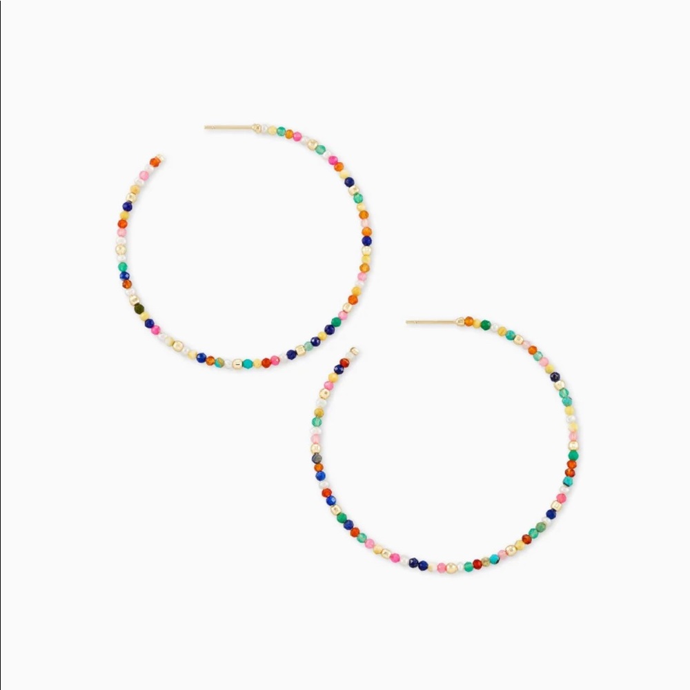 Kendra Scott Scarlet Gold Hoop Earrings In Multi